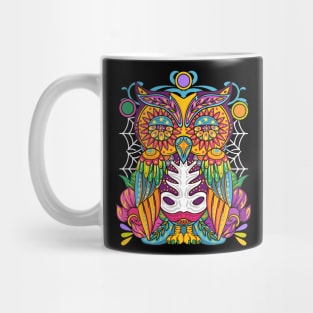 Day Of The Dead Owl Art Design Mug